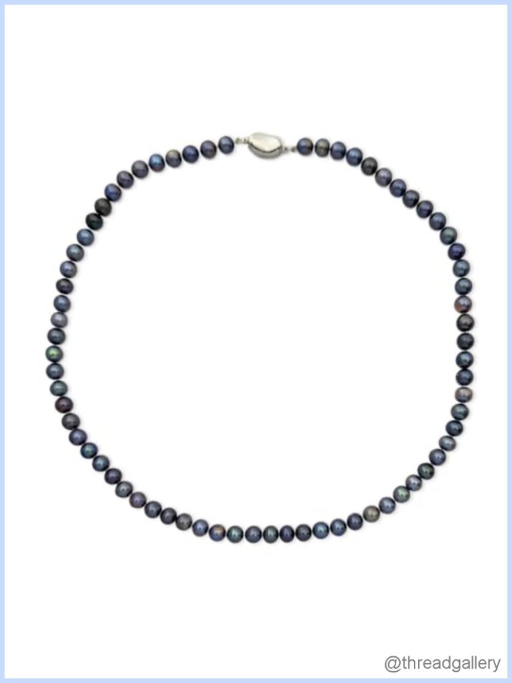 Freshwater Cultured Pearl Necklace 925 Sterling Silver Plated Clasp 18" Women